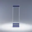 Essential Crystal Award, Tower-Style with Blue Accents — view 2