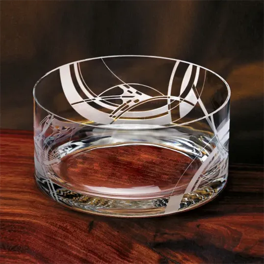 Sea Whisper Hand-Blown Crystal Bowl Award — view 2