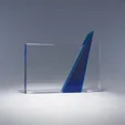 Promontory Rectangular Optic Crystal Award — view 2