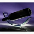 Wine Cradle in Jade Crystal and Stainless Steel