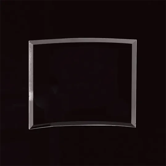 Bent Glass Jade Crystal Award — view 2