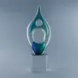 Escape Art Glass Crystal Award — view 3