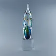 Illusion Art Glass Crystal Award — view 3