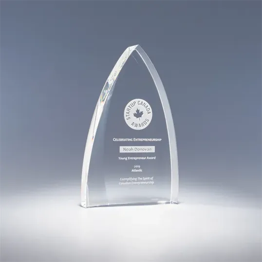 Foremost Optic Crystal Free Standing Award