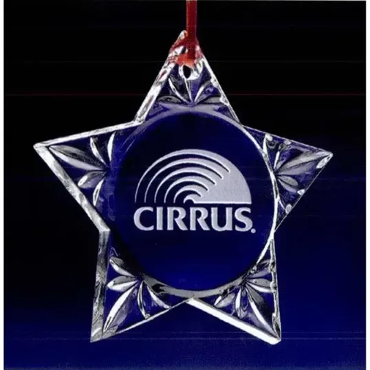 Crystal Star Ornament, 3.5"
