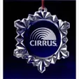 Snowflake Glass Ornament with Red Hang Cord