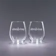Trendsetter Stemless White Wine Glasses, 17 oz. Set of Two