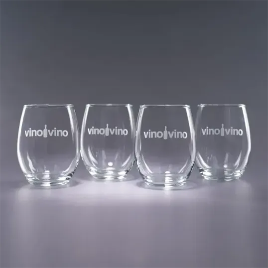 Trendsetter Stemless White Wine Glasses, 17 oz. Traveler Set