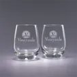 Tangent Stemless Wine Glasses, 15.5 oz, Set of Two