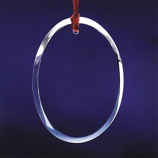 Victorian Crystal Ornament with Red Hang Cord — view 3