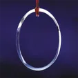 Victorian Crystal Ornament with Red Hang Cord — view 3