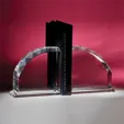 Radii Optic Crystal Bookends — view 2