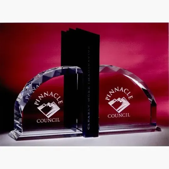 Radii Optic Crystal Bookends