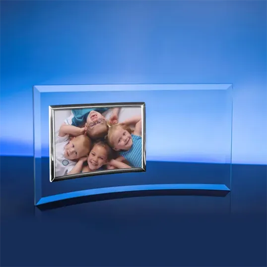 Horizontal Jade Crystal/Silver Photo Frame — view 2