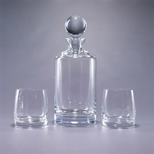 Meridian 3-Piece Crystal Bar Set with Decanter and Glasses — view 2