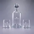 Meridian 3-Piece Crystal Bar Set with Decanter and Glasses