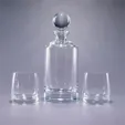 Meridian 3-Piece Crystal Bar Set with Decanter and Glasses — view 2