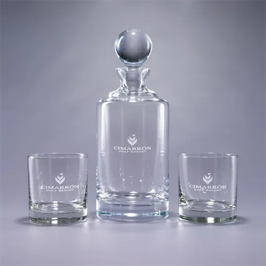 Uptown 3-Piece Bar Set with Decanter and Glasses