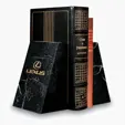 Omni Marble Bookends, 6" Black Marble