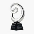 Genesis Chrome Art Sculpture Award on Black Granite