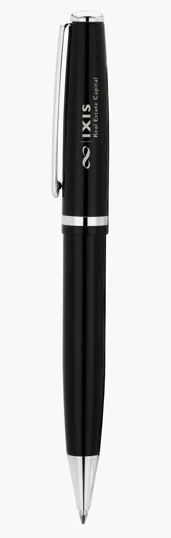 Martine Solid Brass Ballpoint Pen with Chrome Trim — view 2