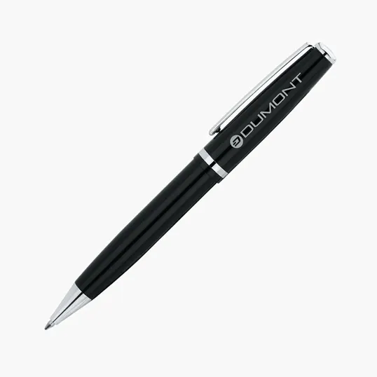 Martine Solid Brass Ballpoint Pen with Chrome Trim — view 3