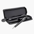 Zara Brass Ballpoint and Pencil Set with Leatherette Case — view 3