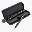 Zara Brass Ballpoint and Pencil Set with Leatherette Case — view 4