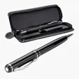 Zara Brass Ballpoint and Pencil Set with Leatherette Case — view 5