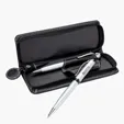 Zara Brass Ballpoint and Pencil Set with Leatherette Case — view 7