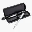 Zara Brass Ballpoint and Pencil Set with Leatherette Case — view 8