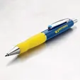 Turner Ballpoint Pen, Brass with Chrome Trim — view 4