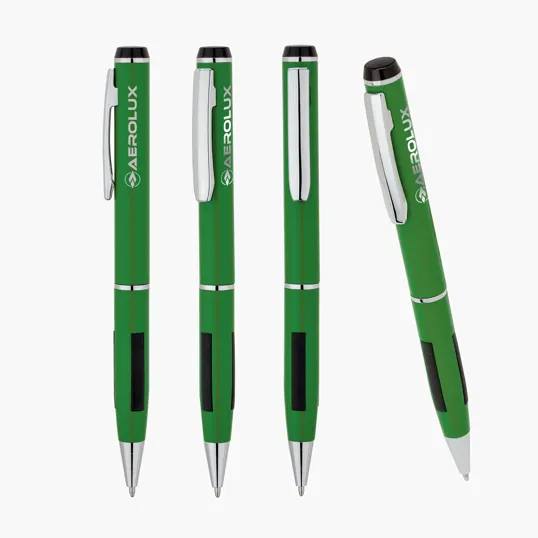 Brass Ballpoint Pen with Rubber Grip