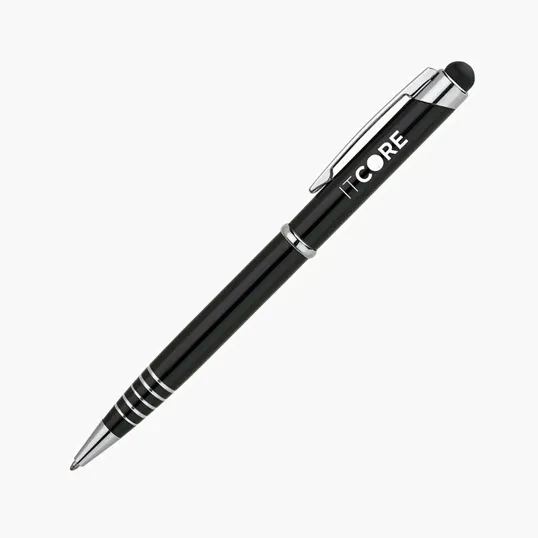 Valumark Alliance Aluminum Ballpoint Pen with Stylus — view 2
