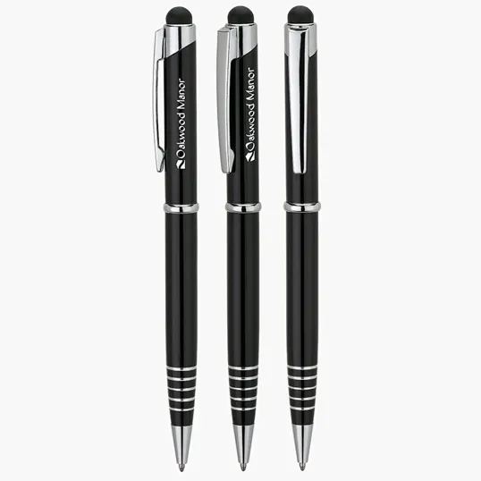Valumark Alliance Aluminum Ballpoint Pen with Stylus — view 3