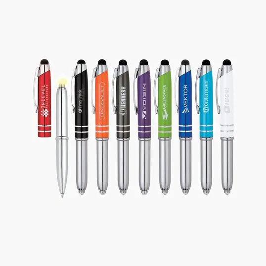 Legacy Aluminum Ballpoint Pen with Stylus and LED Light