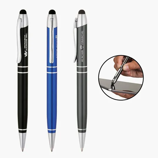 Impact Aluminum Ballpoint Pen with Capacitive Stylus
