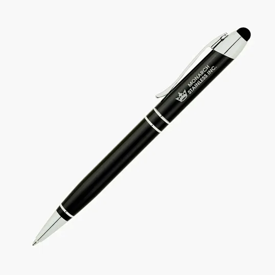 Impact Aluminum Ballpoint Pen with Capacitive Stylus — view 3