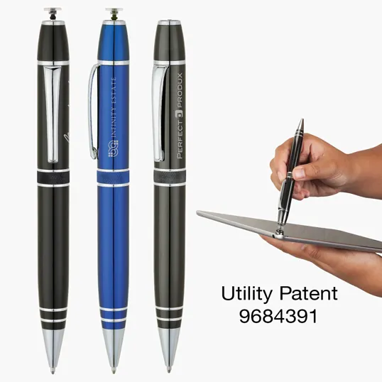 Elite Aluminum Twist-Action Ballpoint Pen with Precision Stylus