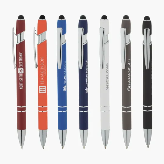 Denton Soft-Touch Aluminum Ballpoint Pen with Stylus