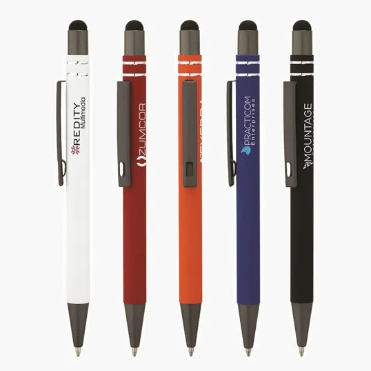 Valumark Silvana Soft-Touch Ballpoint Pen with Stylus