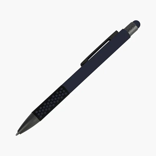 Carnaby Plunge-Action Aluminum Ballpoint Pen with Stylus — view 6
