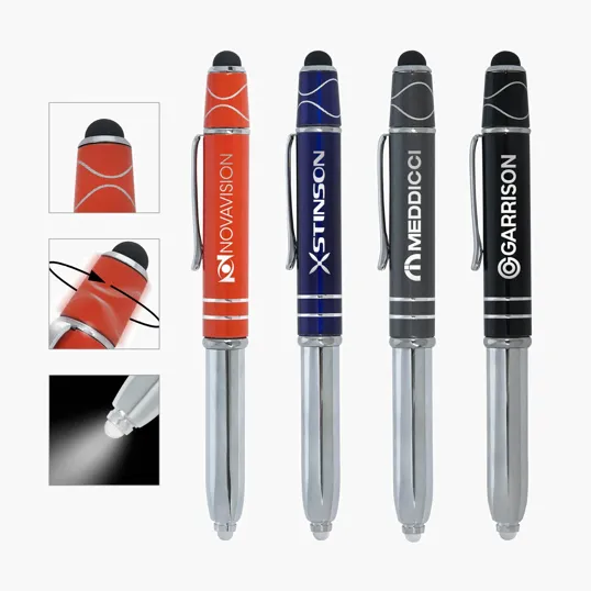 Legacy Spin 4-in-1 Ballpoint Pen with Stylus and LED Light