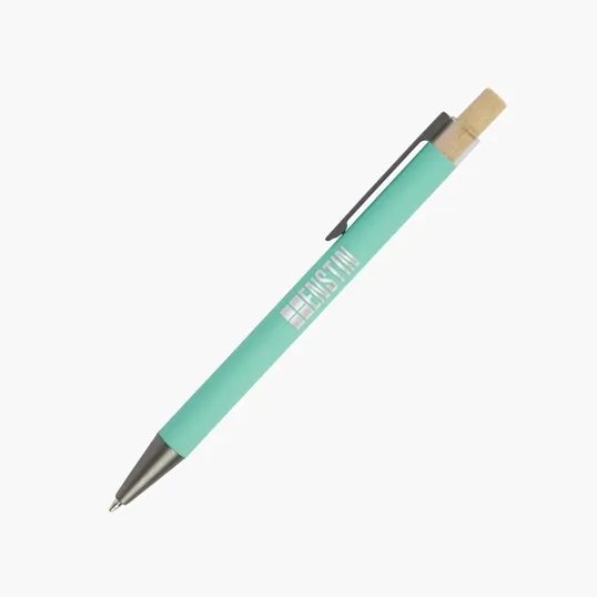 Arundi Recycled Aluminum Pen with Bamboo Plunger — view 2