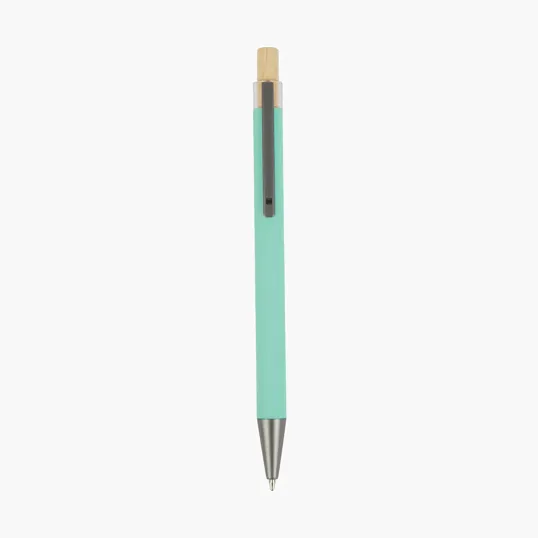 Arundi Recycled Aluminum Pen with Bamboo Plunger — view 3