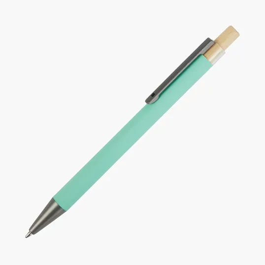 Arundi Recycled Aluminum Pen with Bamboo Plunger — view 5