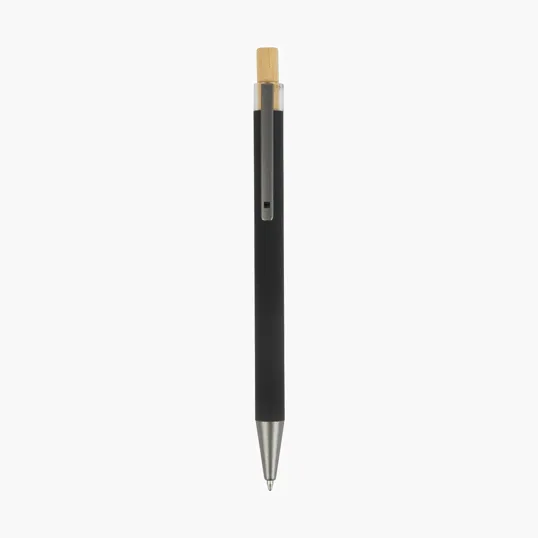 Arundi Recycled Aluminum Pen with Bamboo Plunger — view 7