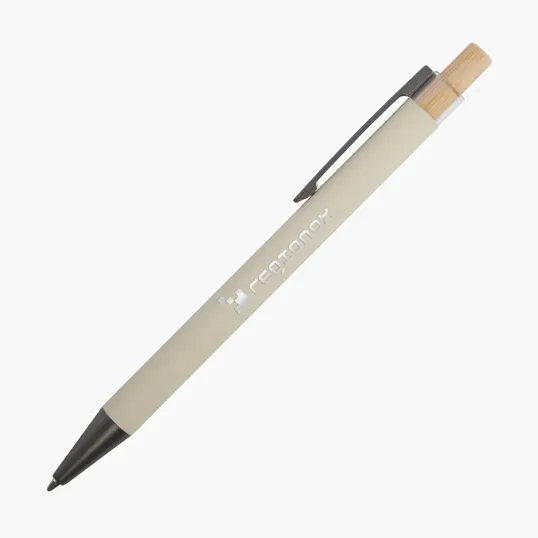 Arundi Recycled Aluminum Pen with Bamboo Plunger — view 9