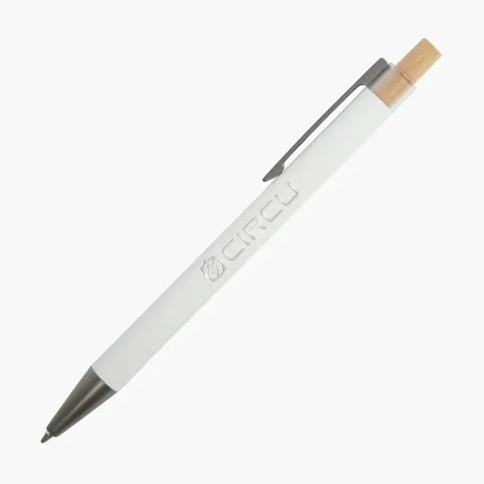 Arundi Recycled Aluminum Pen with Bamboo Plunger — view 23