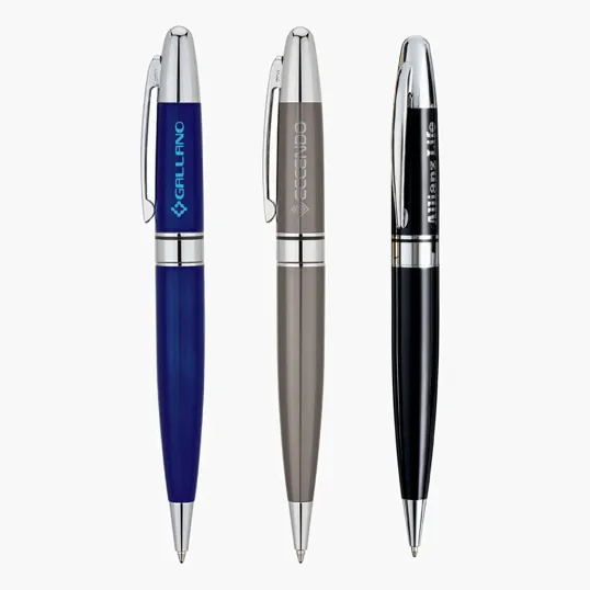 Presidio Ballpoint Pen, Solid Brass Twist-Action